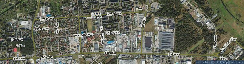 Zdjęcie satelitarne Piaskowa ul.